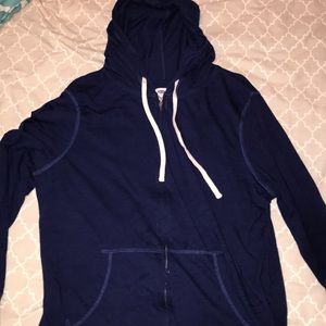 Navy blue zip up hoodie